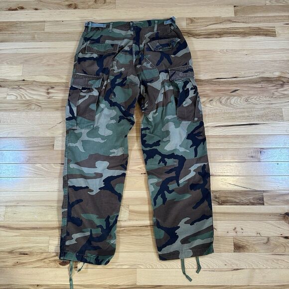 Vintage USGI BDU Pants Mens Medium Regular Military Cargo Woodland Camo - Picture 2 of 4